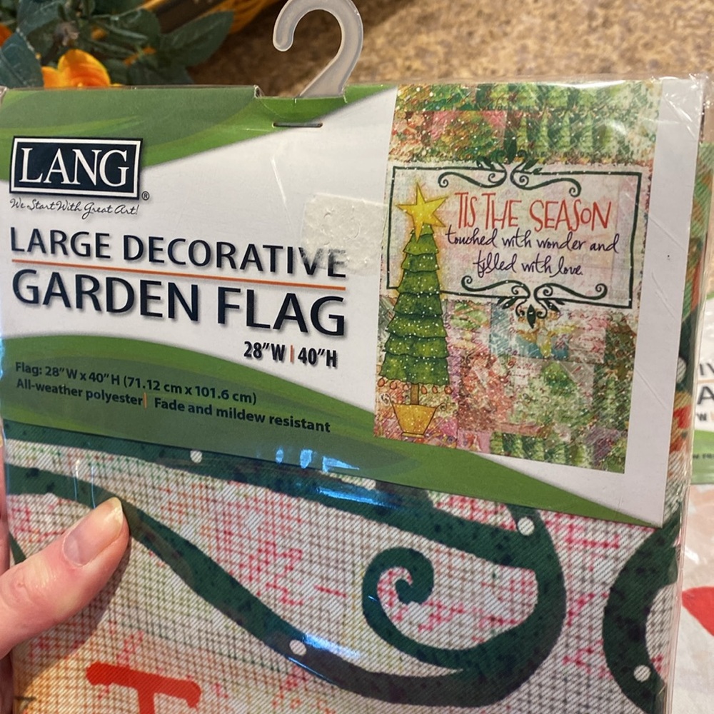 3 NIP Lang Christmas Holiday Garden Flags Premium 28” x 40” Noel Merry & Bright - Picture 5 of 11